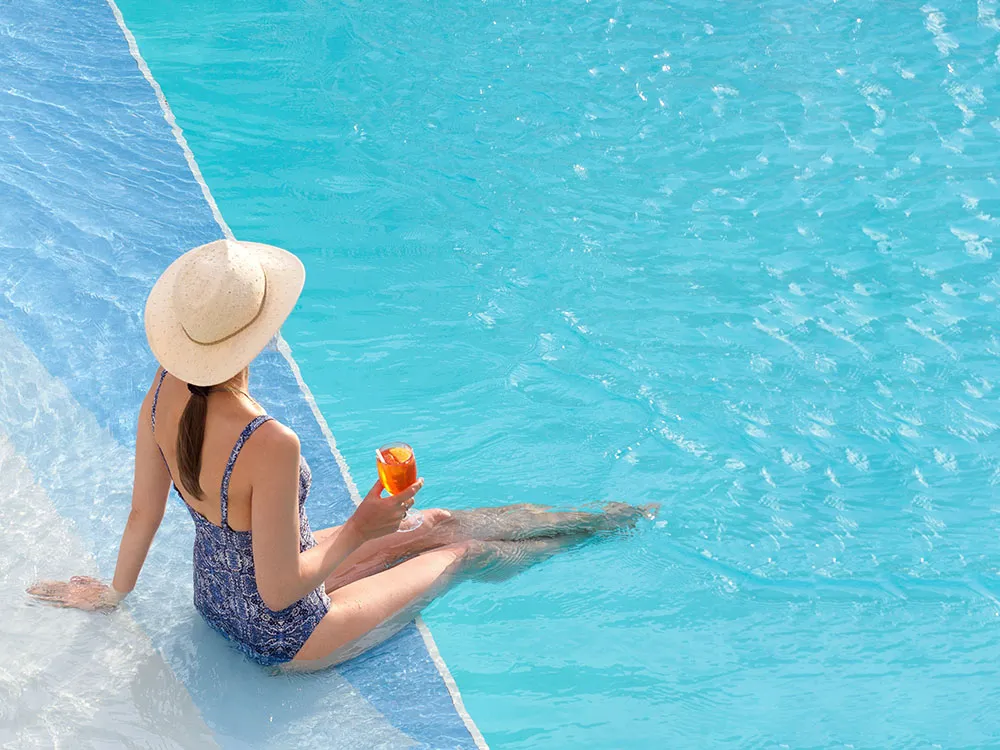 Lady in beach vacation